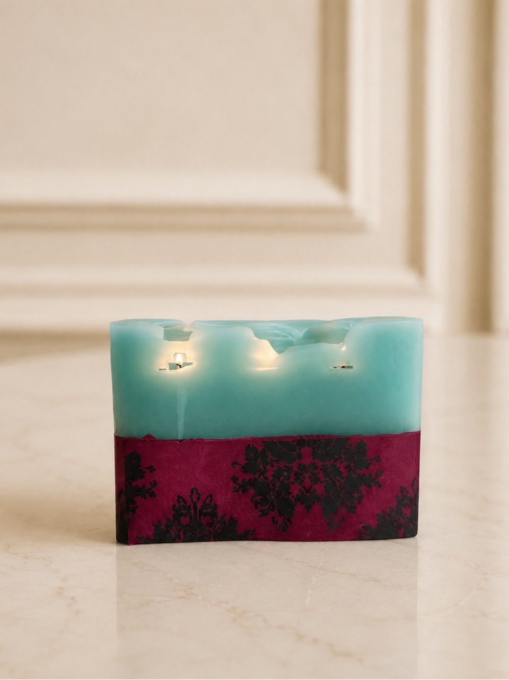 Anthropologie Block Candle Centerpiece